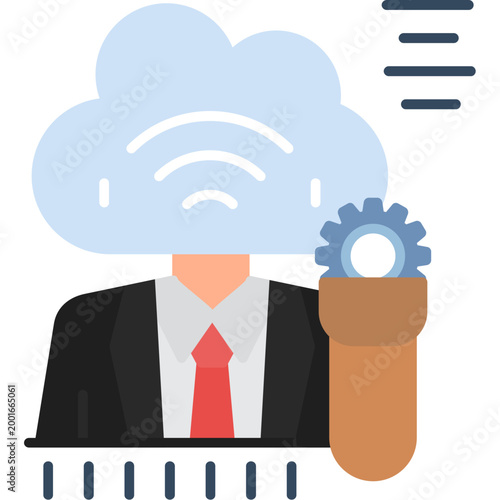 Cloud Service Icon Vector Element