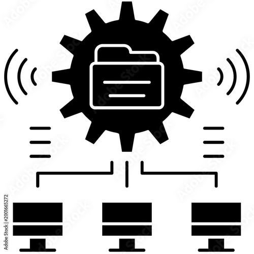 File Transfer Icon Vector Element