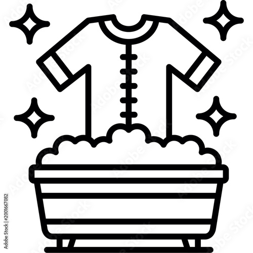 Washing Clothes Icon Vector Element