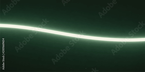 Abstract green background design featuring dark blue digital lines and bright light rays with a glowing motion wave texture on a black space backdrop illustration