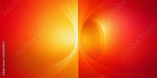 An abstract orange background with rays features bright light and glowing wave patterns creating a vibrant summer energy design in this artistic vector illustration