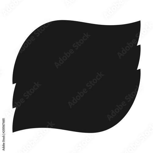 Three Overlapping Rectangle Leaves Silhouette Icon