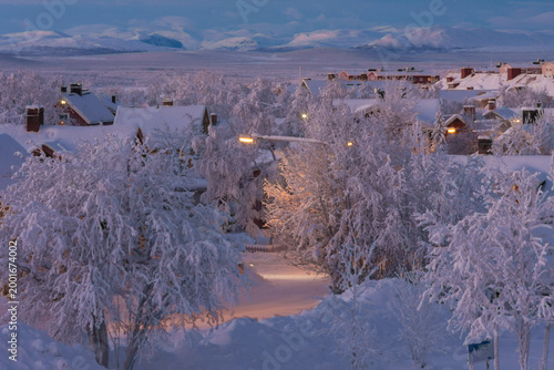 Vászonkép Kiruna in Swedish lapland