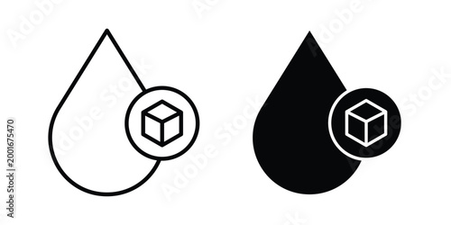 Blood sugar icon with line stroke and black silhouette style