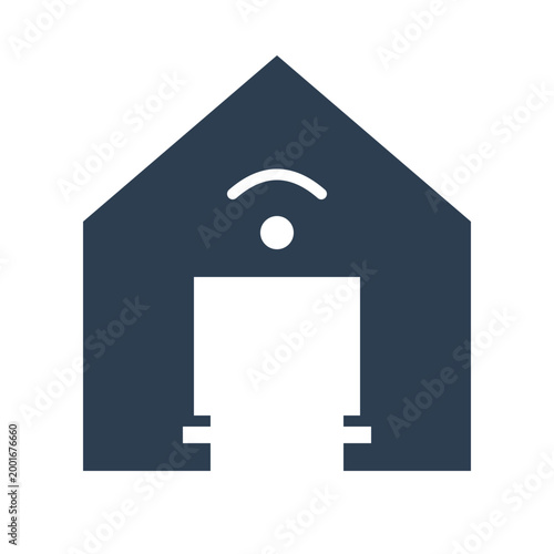 Modern smart home connectivity icon depicting automation and digital integration for contemporary living spaces