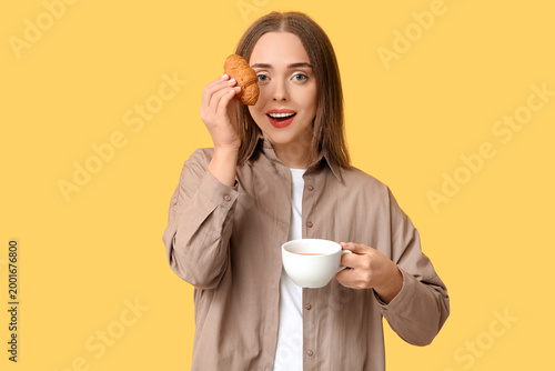 Beautiful young woman with ...