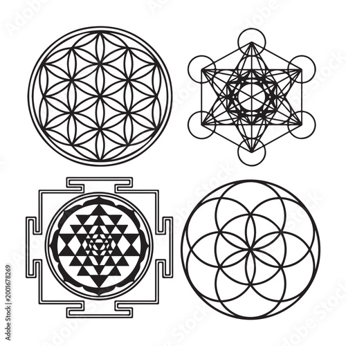 Sacred geometry symbols and patterns