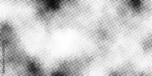 WebGrunge halftone gradient background. Faded grit noise texture. White and black sand wallpaper. Retro pixelated backdrop. Anime or manga style comic overlay. Vector graphic design textured template