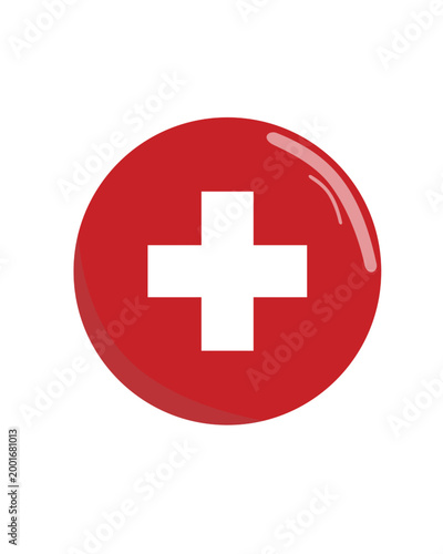 switzerland flag button
