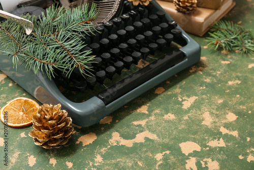 Vintage typewriter with Chr...