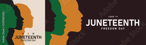 Juneteenth Freedom Day June 19  Background Design Illustration.