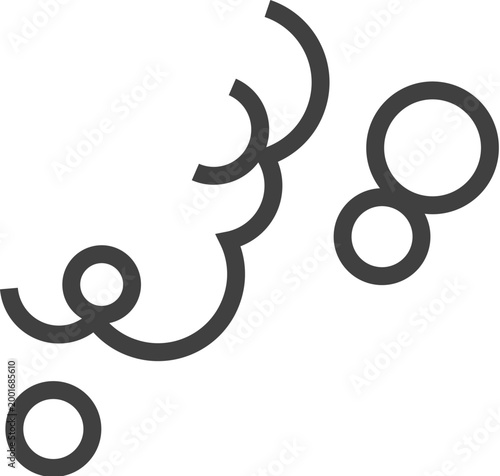 Line art style drawing of bubbles