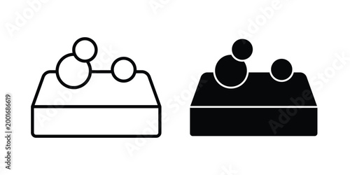 Soap bar icon with line stroke and black silhouette style