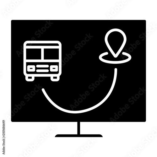 Bus icon vector. Public transport Illustration sign. Bus stop symbol. Bus station logo. Bus route web icon.