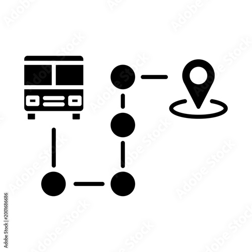 Bus icon vector. Public transport Illustration sign. Bus stop symbol. Bus station logo. Bus route web icon.