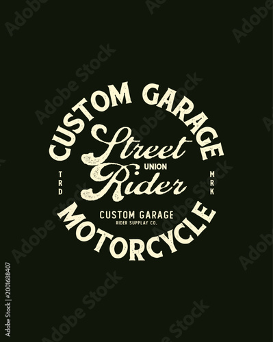 Motorcycle Badge Retro Vintage typography  template graphic tshirt design