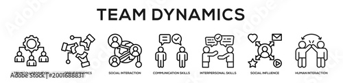 Team Dynamics web banner icon illustration concept