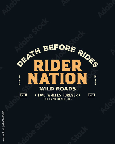 Retro Vintage typography  motorcycle template graphic tshirt design