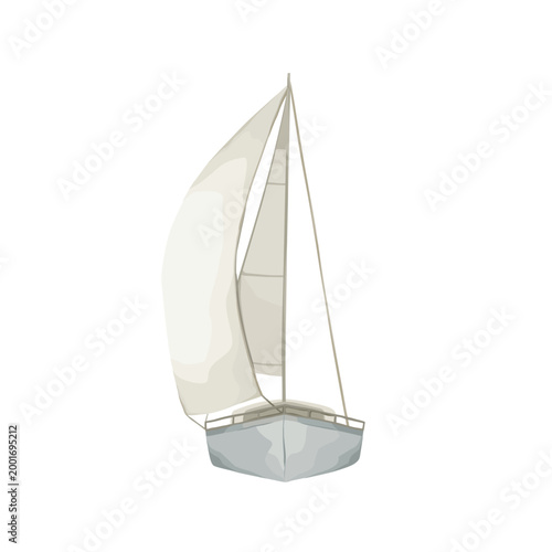 Vector ship. Nautical  illustration on white background
