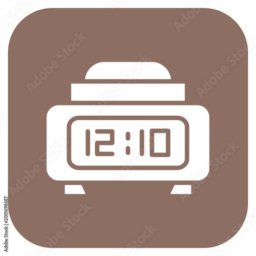 Digital Clock Icon Style
