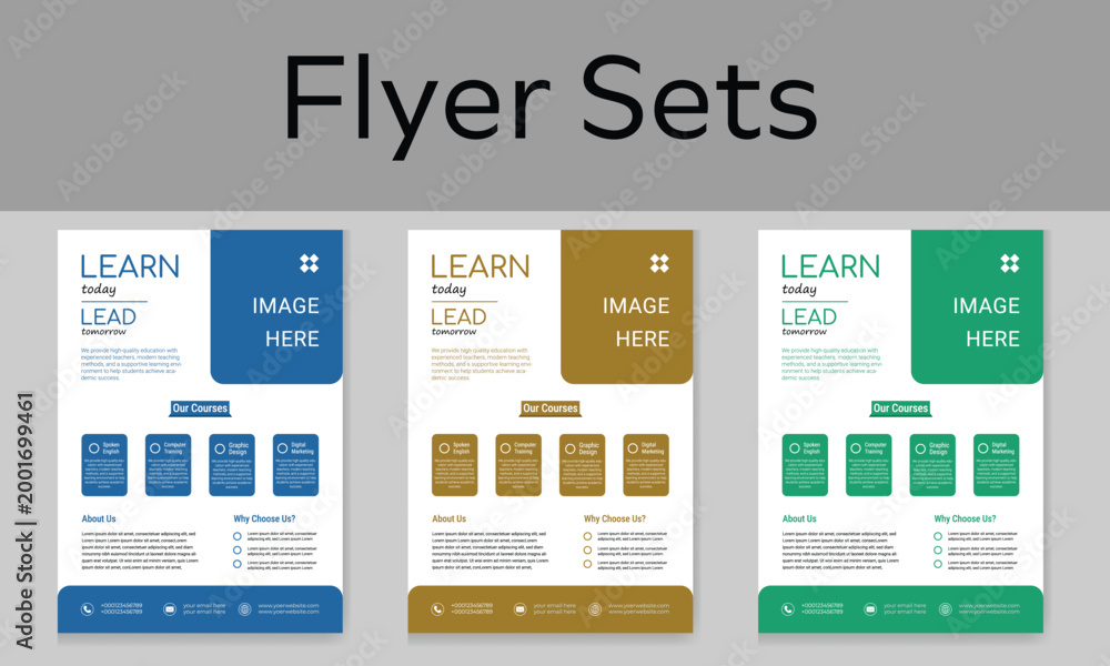 Modern Education Flyer Template Design for Training Institute, Online ...
