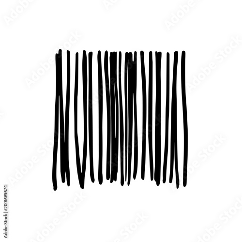Barcode icon logo design. Barcode scan sign and symbol. Product barcode icon. Inventory retail identification.