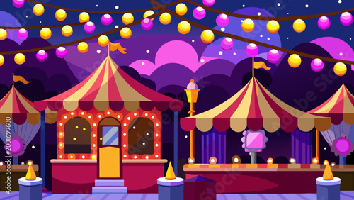 circus tent on a stage