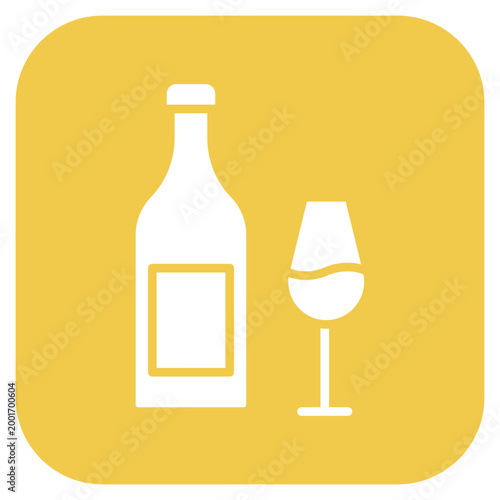 White Wine Icon Style