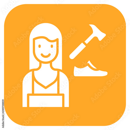 Shoe Maker Lady Icon Style