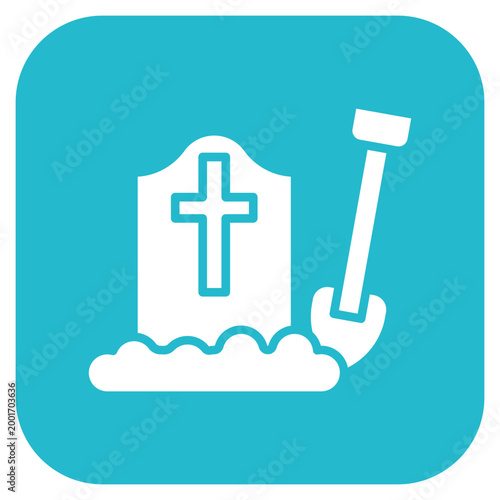 Canvas Print Bury icon style