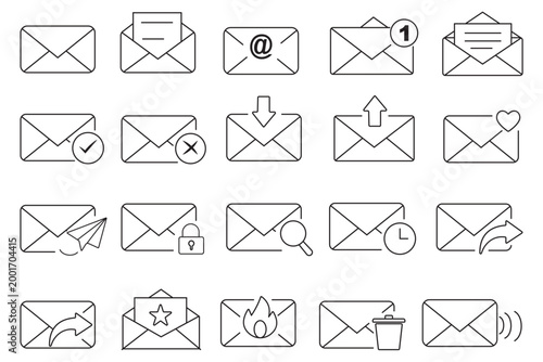 Contact icon. Includes call, email, message, livechat, missed call, address. Solid vector icon set.