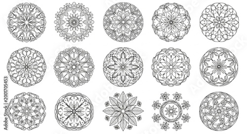 Collection of fifteen sparkling diamonds arranged in a grid pattern.