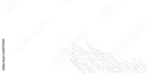 Minimalist circuit board background, light gray electronic motherboard lines, futuristic technology vector pattern for high-tech digital hardware design