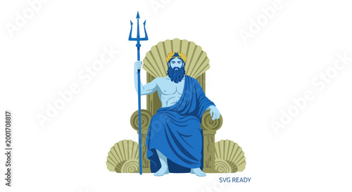 Fotografija Poseidon King of the Sea God.