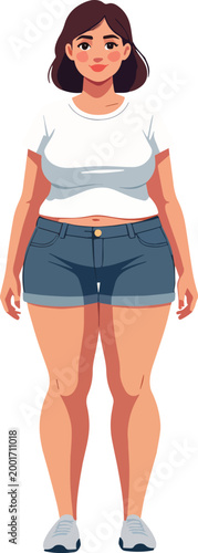 donna in varie pose illustrazione in costume da bagno in biancheria intima o vestita vettoriale