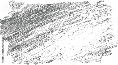 Textured gray diagonal lines and speckles on white background abstract pattern