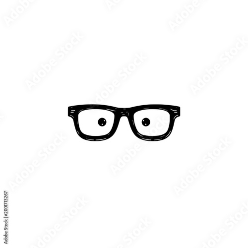 Fotografía Nerd glasses face icon logo design