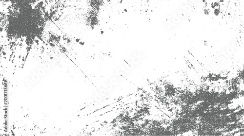 Grayscale textured background with distressed abstract patterns and scattered speckles grunge