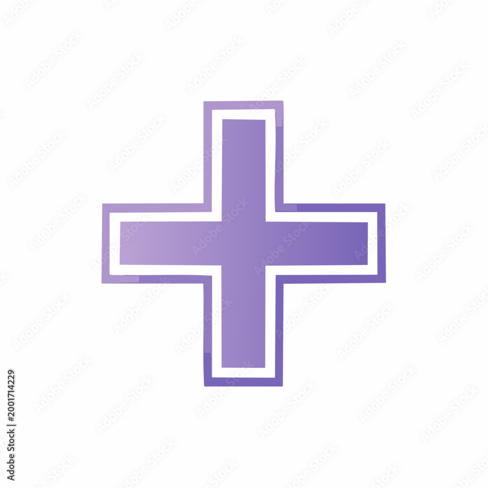 Fototapeta premium Purple Plus Sign Icon