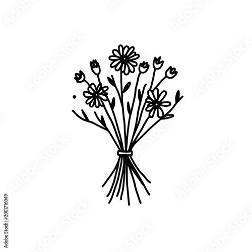 Fotografía Wildflower bunch icon logo design