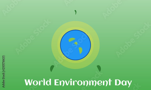 World Environment Day Poster on Green Background for Eco Friendly Awareness