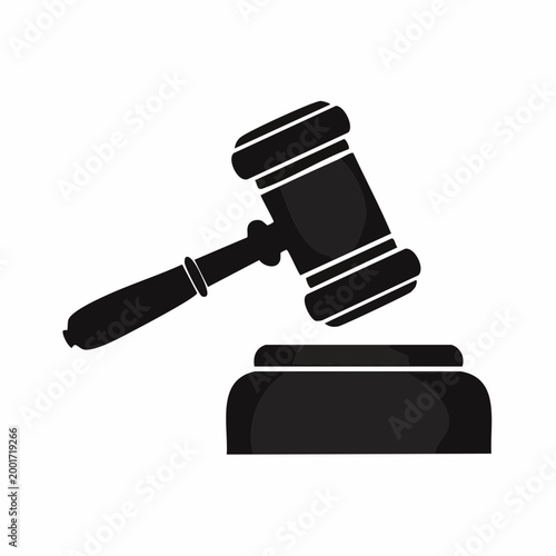 Gavel and Sounding Block Icon