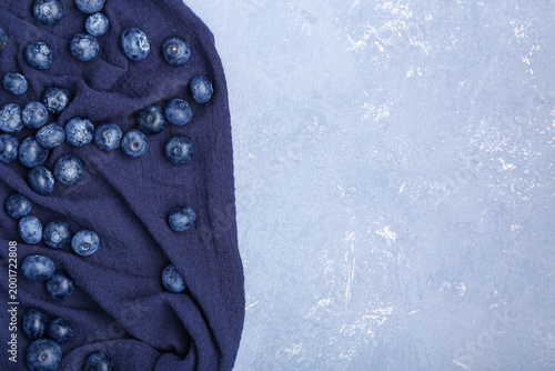 Sweet fresh blueberries on ...