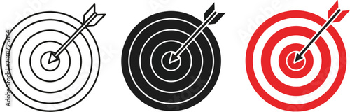target with arrow silhouette high quality professional detailed modern elegant stylish clean crisp vibrant colorful digital