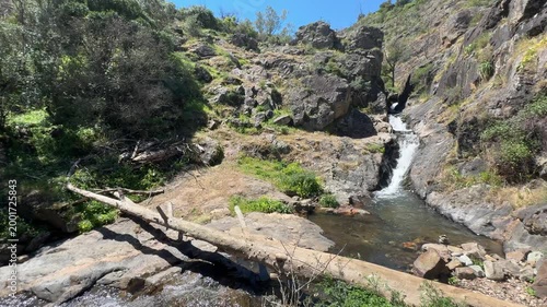 View of a beautiful and healthy forest river in the Monchique region.
