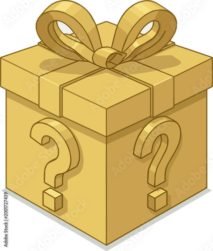 Create a realistic kinds of deferent Yellow 3D Question Mark Block or Mystery Box vector art with white background..