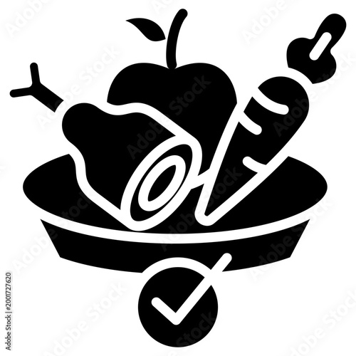 Clean Eating glyph icon