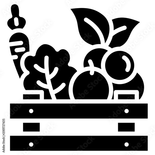Organic Food glyph icon