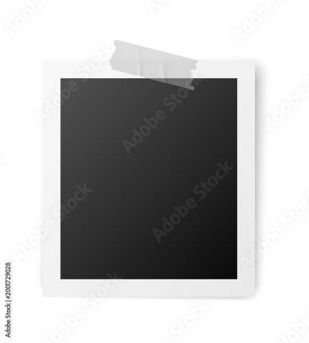 Retro Blank Photo Frames Collection, Realistic Vintage Paper Snapshot Template Set for Album and Photography Design