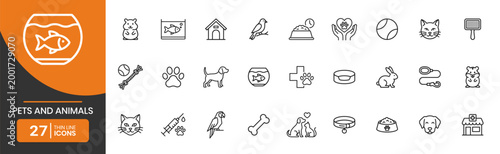 Pets Animals Minimal Web Icons